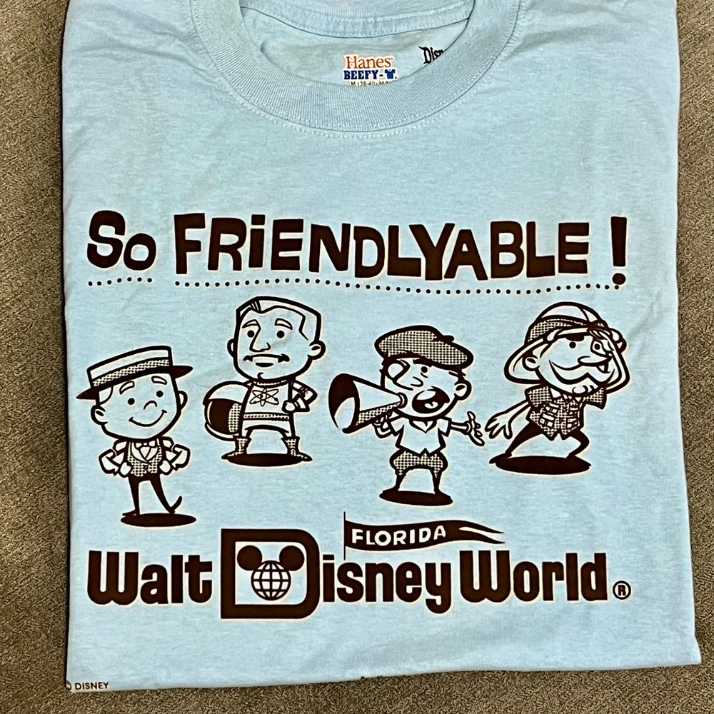 Walt Disney World Blue Short Sleeve Graphic Tee Retro Vibes T-Shirt Unisex